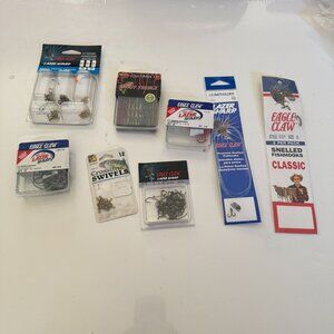 Assorted Eagle Claw Fishhooks & Fishing Accessories Collection